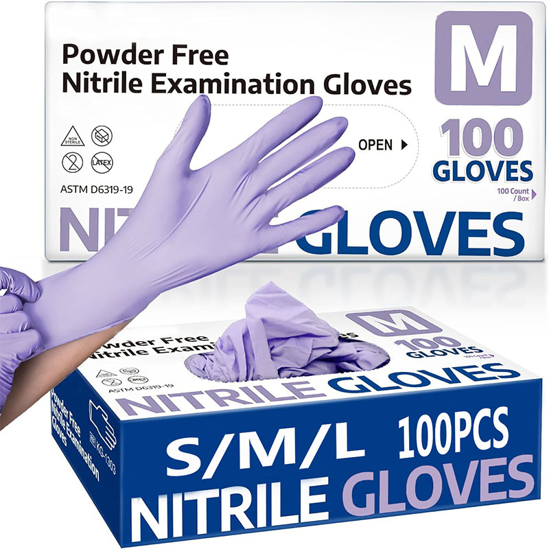 Nitrile Mechanic Glove - 10/20/50/100 Stück lila Einweg-Nitrilhandschuhe, wasserdicht, latexfrei,