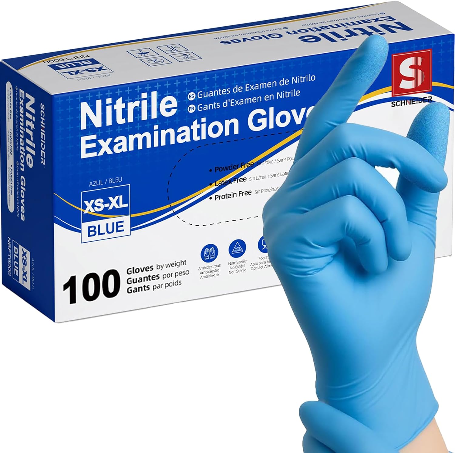 Exam Glove Nitrile - Medizinische Nitril-Untersuchungshandschuhe 100 Stück, FDA 510(k)