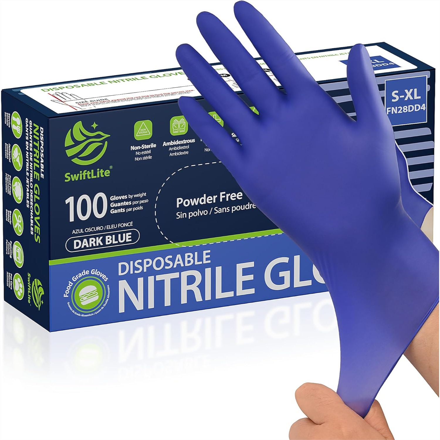 Rubber Glove Cleaning - Einweg-Nitrilhandschuhe zum Kochen und Reinigen, Latexfreie