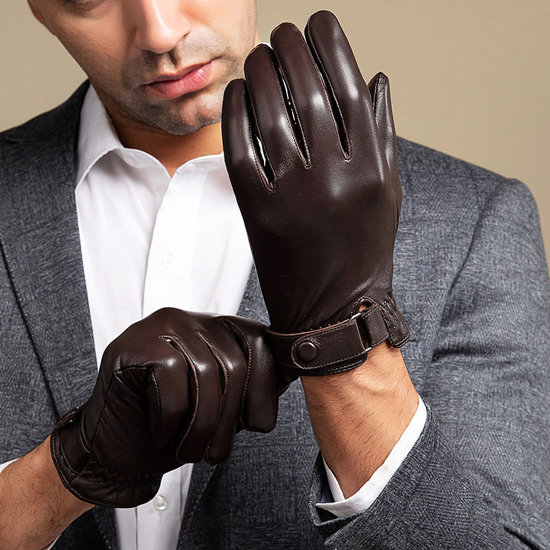 Leather Driving Glove - 2024 Herren-Handschuhe aus Schaffell-Leder, modische Fahr-Reithandschuhe,
