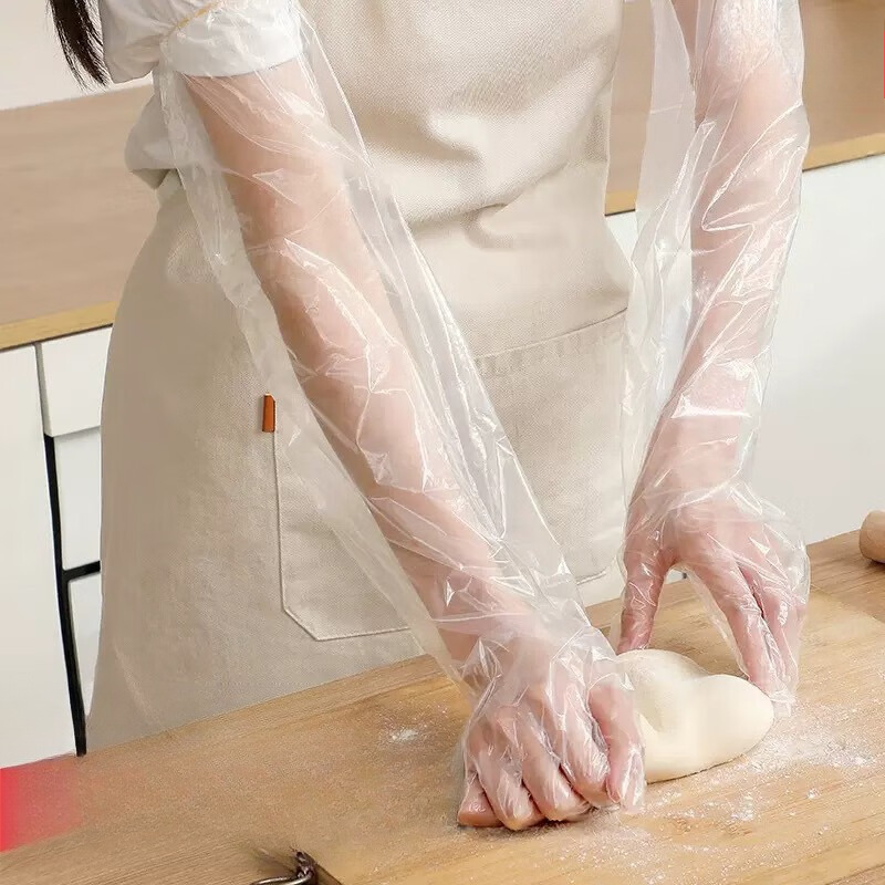 Rubber Glove Cleaning - 30 Stück Einweg-Armschutzhandschuhe für Küche und