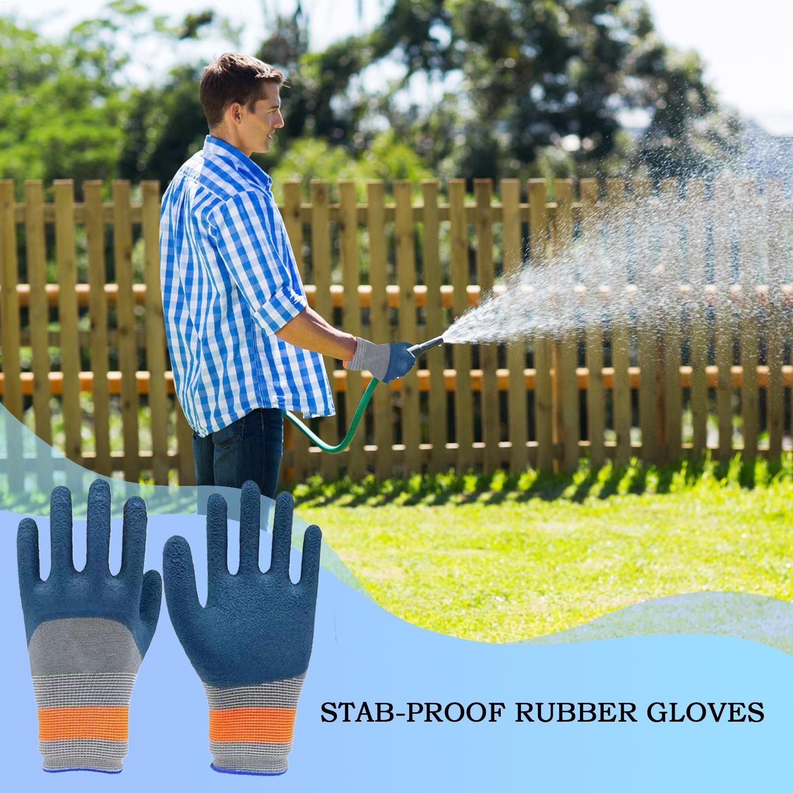 Gardening Glove Waterproof - Gartenhandschuhe aus Latex, wasserdicht, rutschfest, Schutzausrüstung,