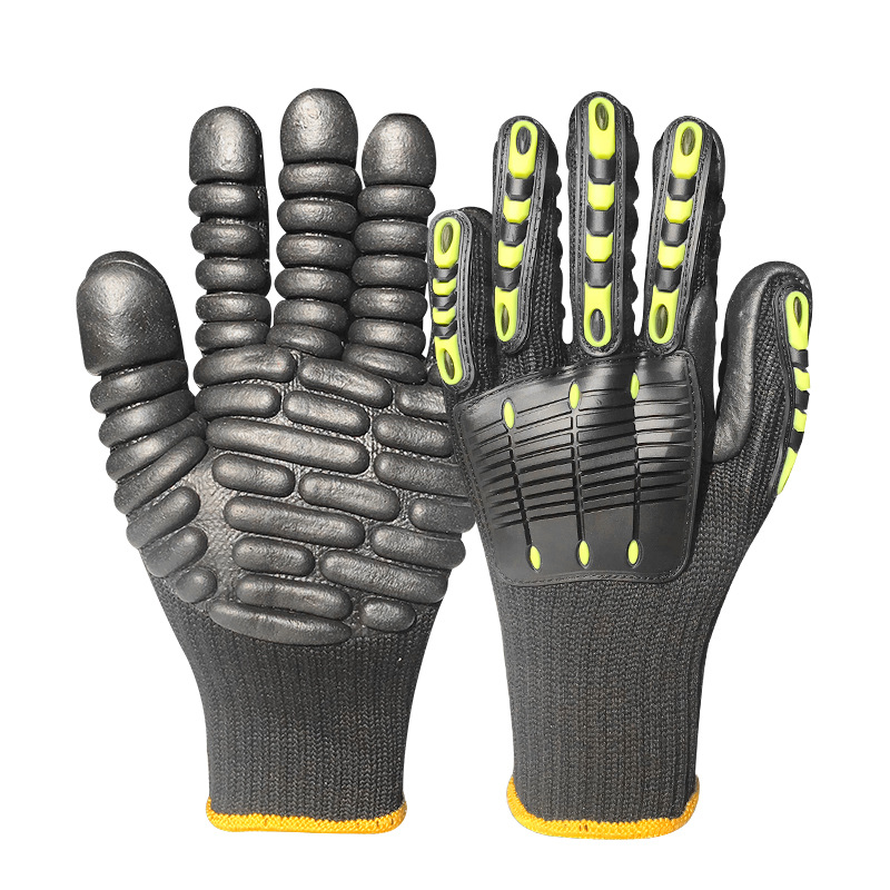 Work Glove Impact - Professionelle Anti-Vibrations-Sicherheitshandschuhe zum Bohren im Bergbau,