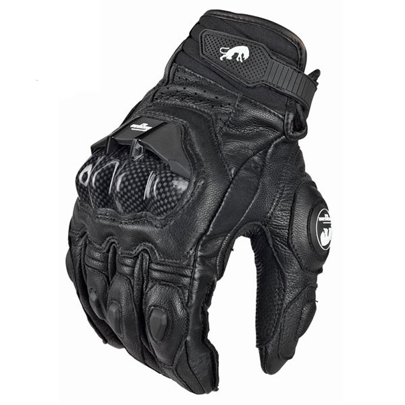 Leather Driving Glove - Herren 4-Jahreszeiten-Fahrhandschuhe Supertech Schwarz Motorrad Lederhandschuhe