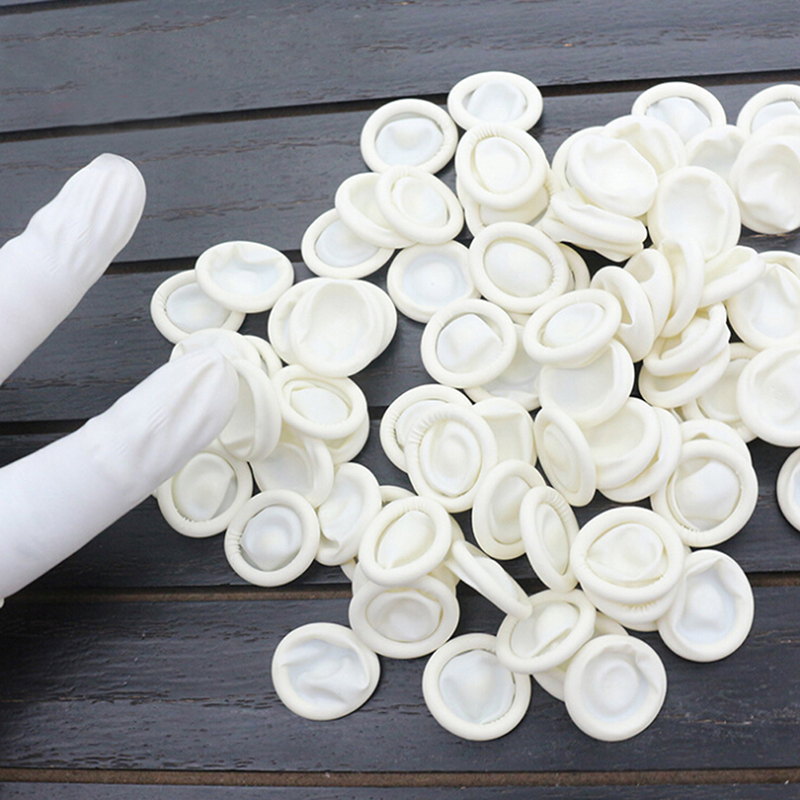 Latex Disposable Glove - 20/100 Stück Einweg-Latex-Gummi-Fingerlinge, Sets mit Fingerschutz-Handschuhen