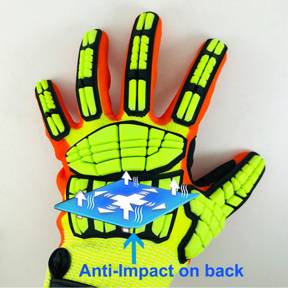 Work Glove Impact - NMSafety Schnittfeste Sicherheitshandschuhe der Stufe 5,