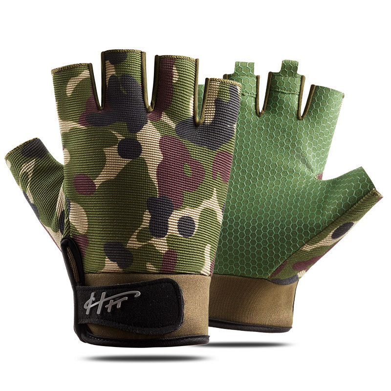 Cycling Glove Padded - 1 paar Angeln Handschuhe Halb Finger