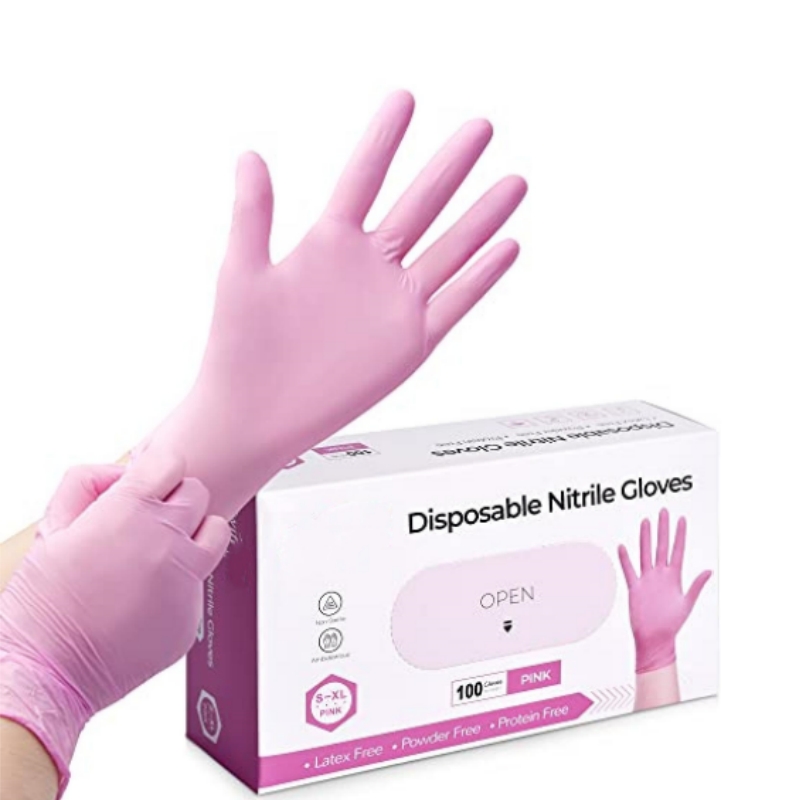 Rosa Nitril-Einweghandschuhe f – Latex Disposable Glove Bewertung und Preis