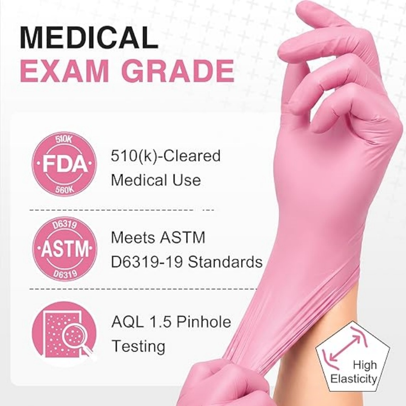 Rosa Nitril-Einweghandschuhe f – Latex Disposable Glove Bewertung und Preis