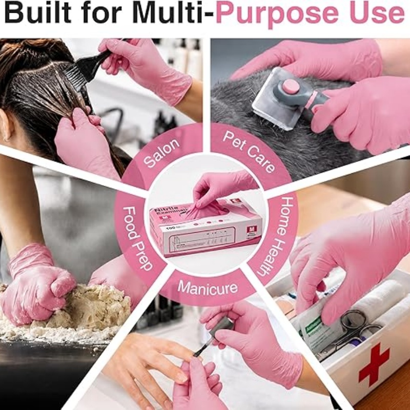 Rosa Nitril-Einweghandschuhe f – Latex Disposable Glove Bewertung und Preis
