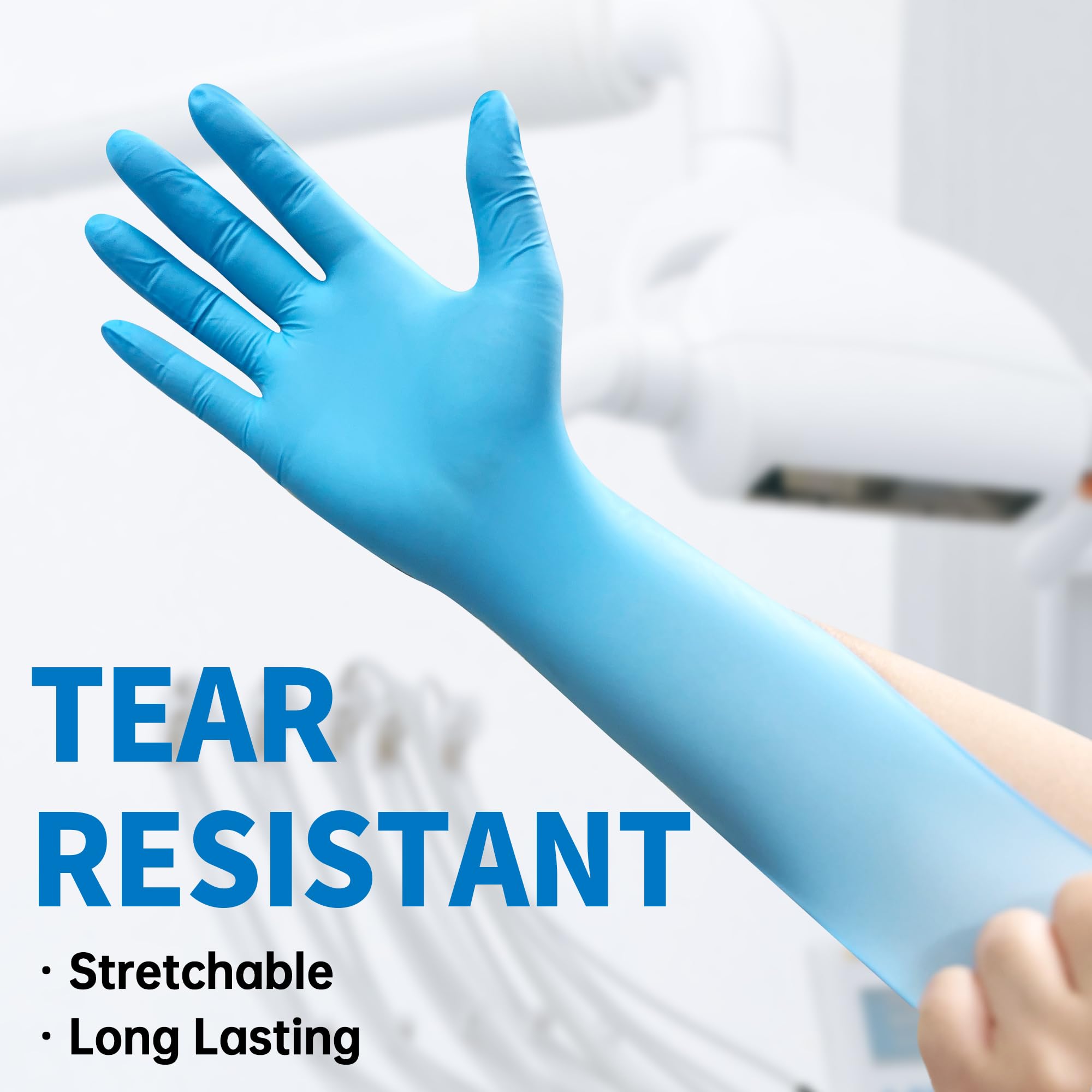Blaue Nitril-Einweg-Prüfungsha – Exam Glove Nitrile Bewertung und Preis