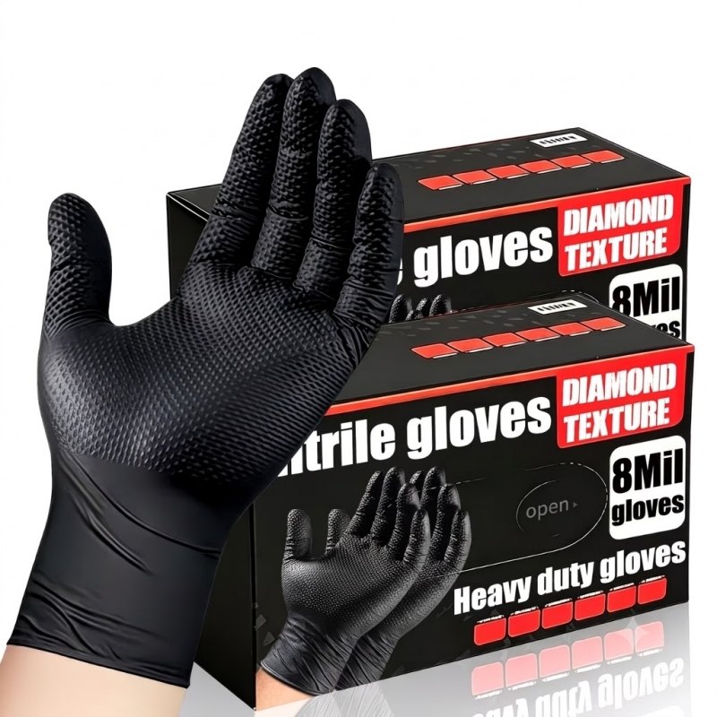 Robuste Schwarze Industrielle  – Nitrile Mechanic Glove Bewertung und Preis