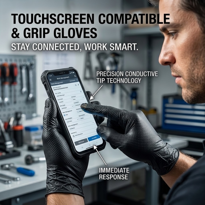 Robuste Schwarze Industrielle  – Nitrile Mechanic Glove Bewertung und Preis