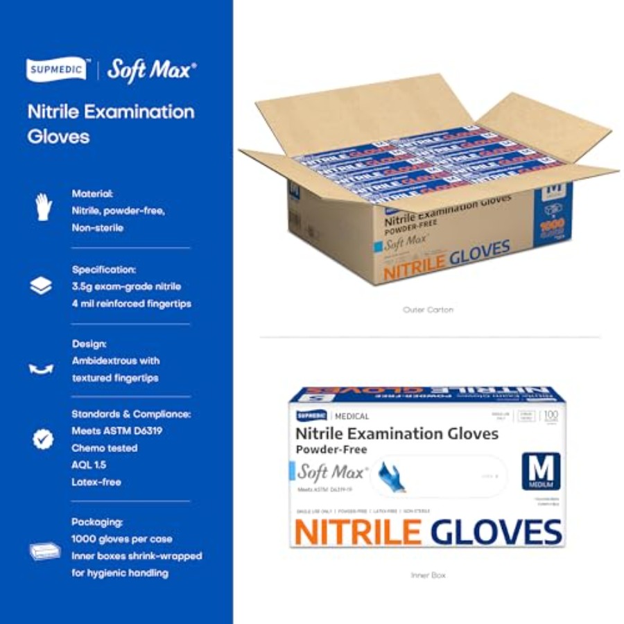 Medizinisches Soft-Max-Produkt – Exam Glove Nitrile Bewertung und Preis
