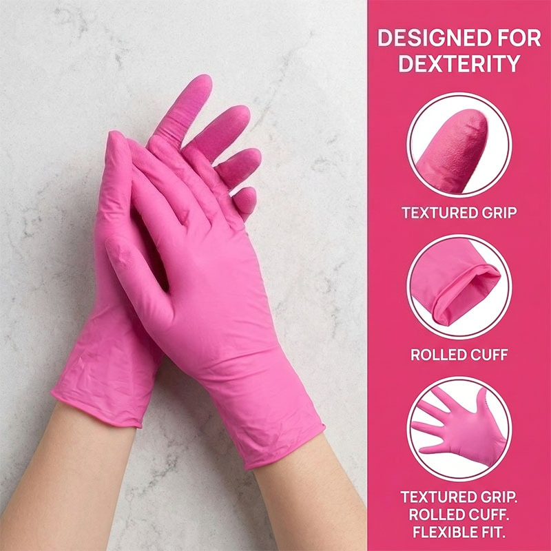 10–100 Stück rosa Nitril-Einwe – Nitrile Mechanic Glove Bewertung und Preis