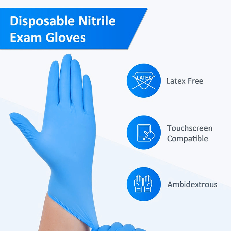 100 Stück blaue Nitril-Einwegh – Latex Disposable Glove Bewertung und Preis
