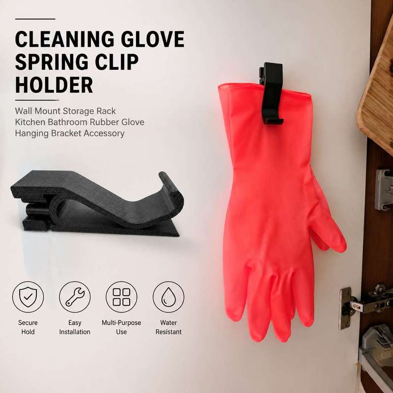 Wandmontierter Federklemmenhal – Rubber Glove Cleaning Bewertung und Preis
