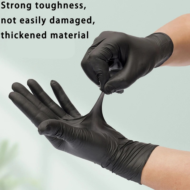 Schwarze Einweg-Nitrilhandschu – Nitrile Mechanic Glove Bewertung und Preis