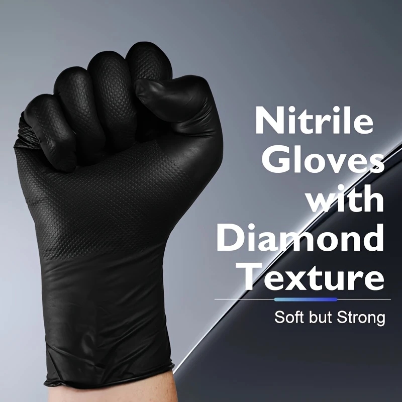 Schwarze, robuste Nitril-Einwe – Nitrile Mechanic Glove Bewertung und Preis