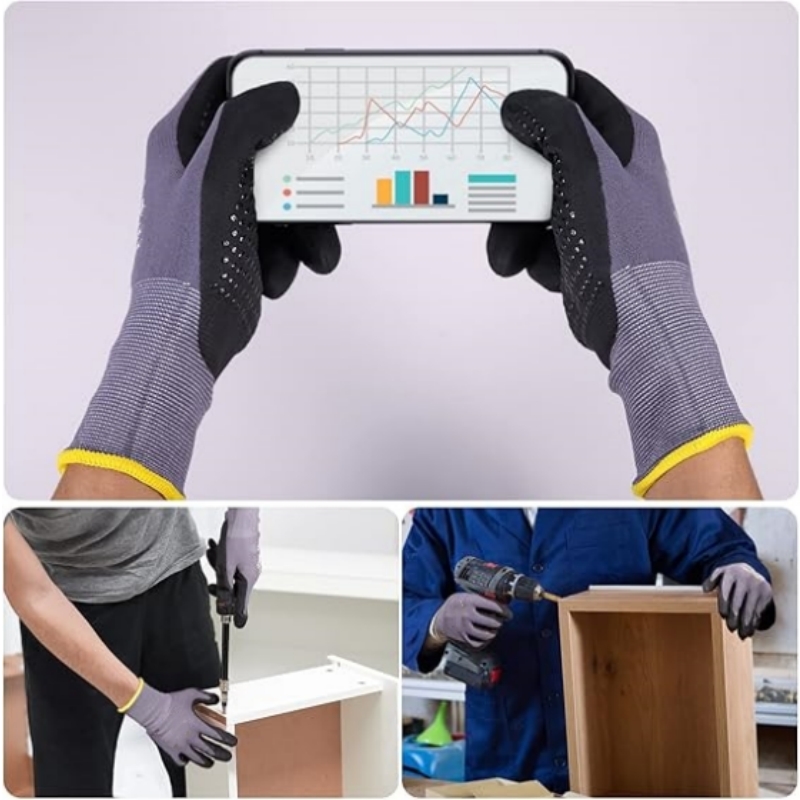 Mikroschaum-Sicherheitsarbeits – Nitrile Mechanic Glove Bewertung und Preis